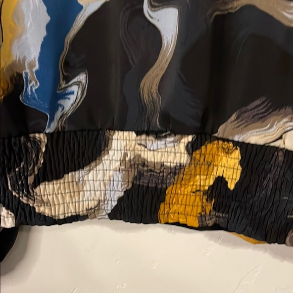 Nine West Abstract Pattern Blouse - Black, Yellow, White - Picture 9 of 10